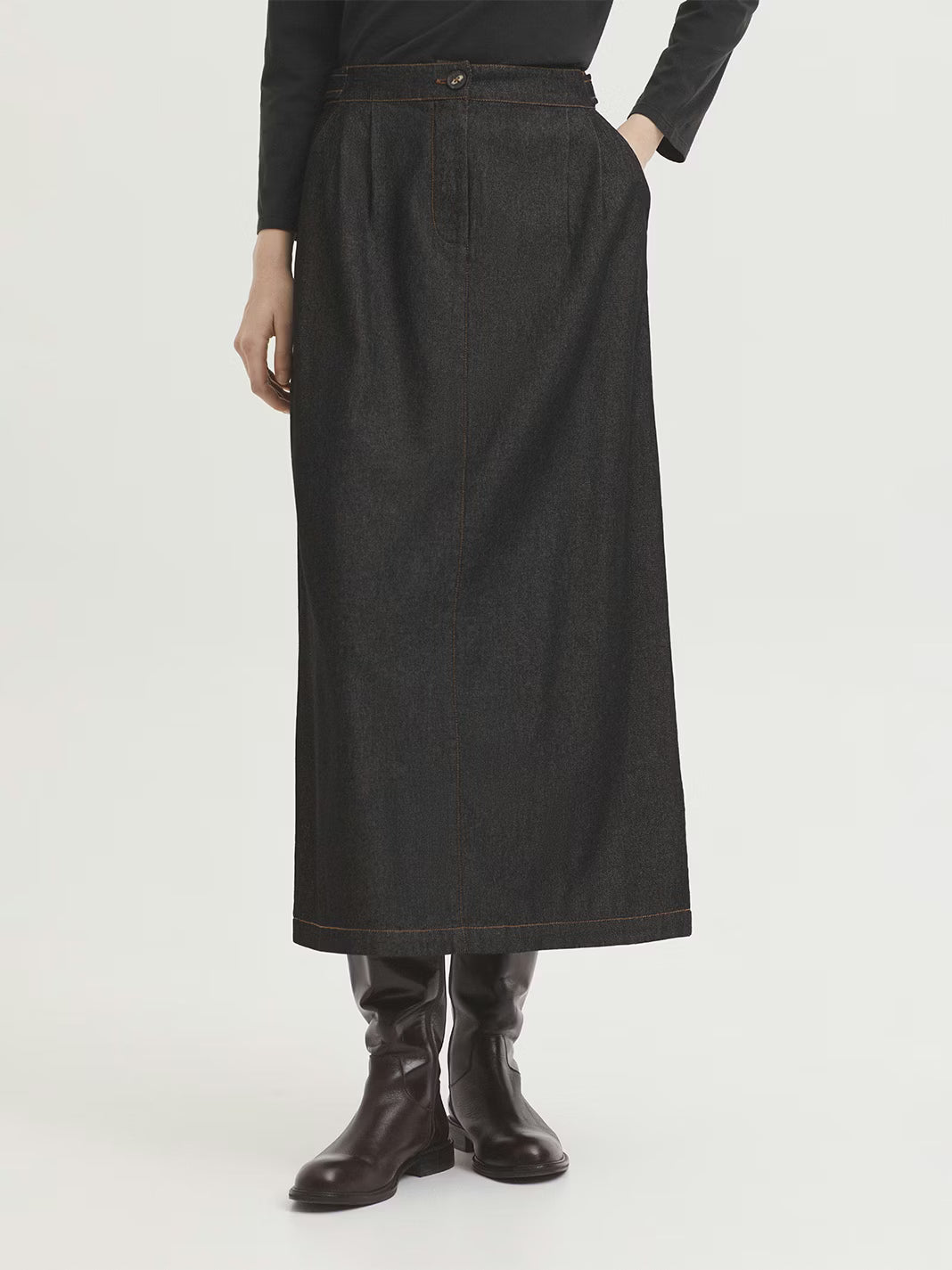 NICE THINGS - SKIRT - GREY DENIM