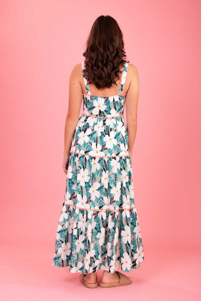 Charlo Felicity Maxi Dress - Green Floral