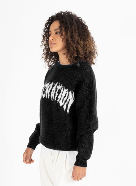FEDERATION - FLAME KNIT - BLACK