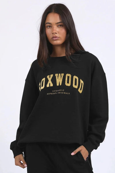 Foxwood - Interval Crew - BLACK w GOLD