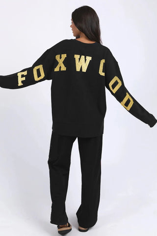 Foxwood - Interval Crew - BLACK w GOLD