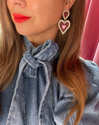 LOVER LOVER FREINA SINGLE DROP - BURGUNDY/PINK