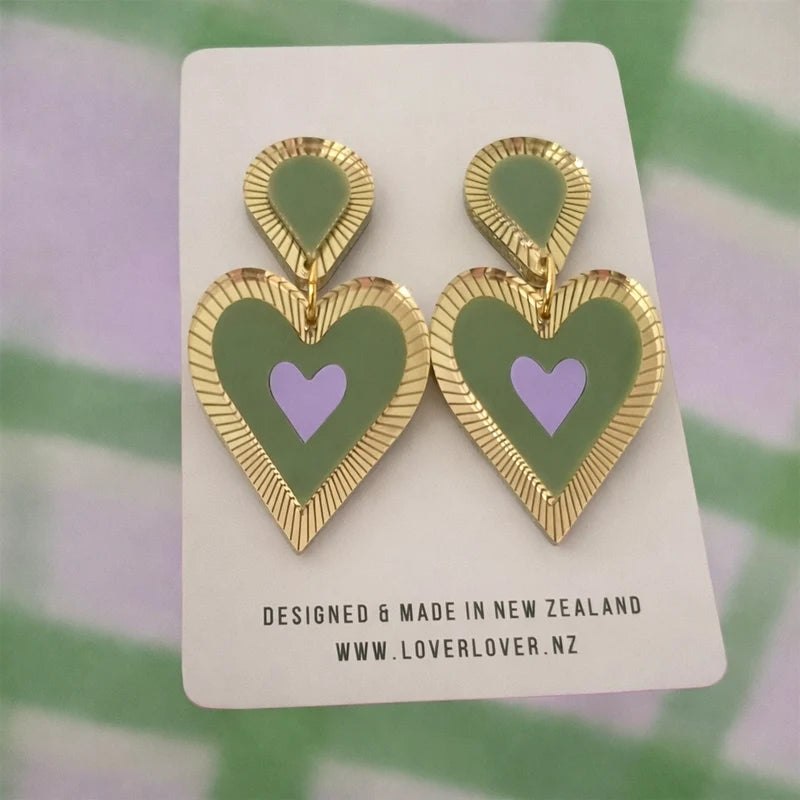 LOVER LOVER FREINA SINGLE DROP - OLIVE/LILAC