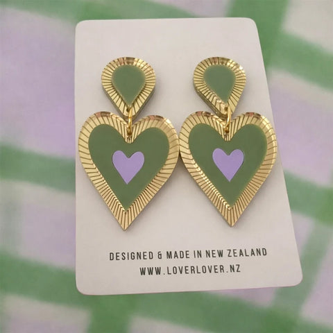 LOVER LOVER FREINA SINGLE DROP - OLIVE/LILAC