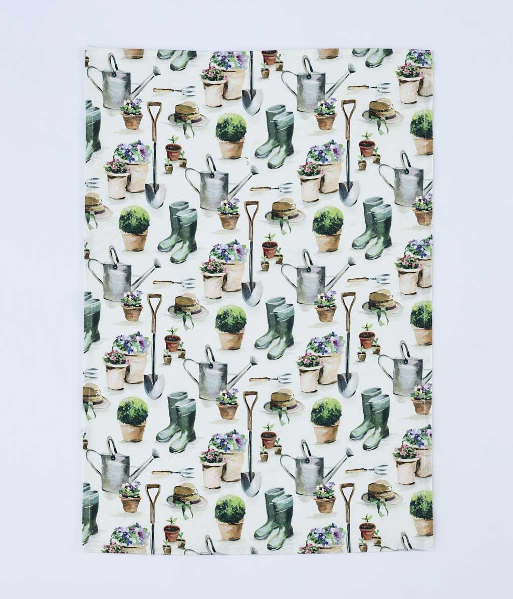 MM Linen - GARDENING TEA TOWEL SET OF 3