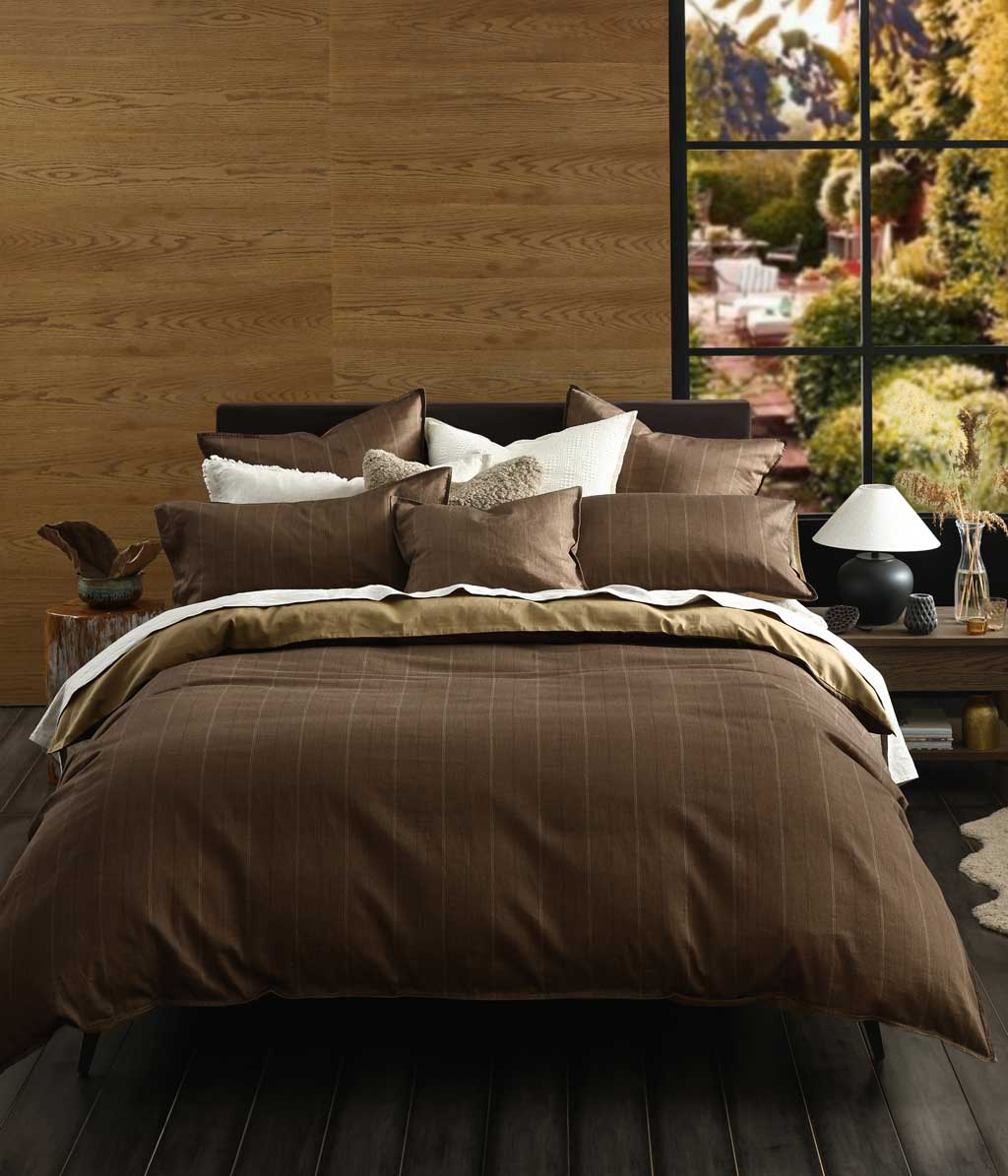 MM Linen - HEDGE DUVET - CHESTNUT