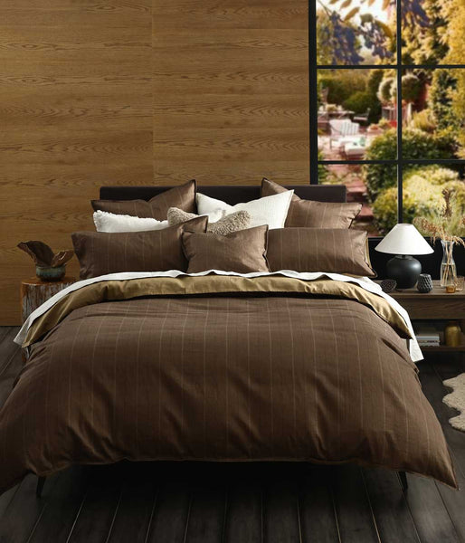 MM Linen - HEDGE DUVET - CHESTNUT