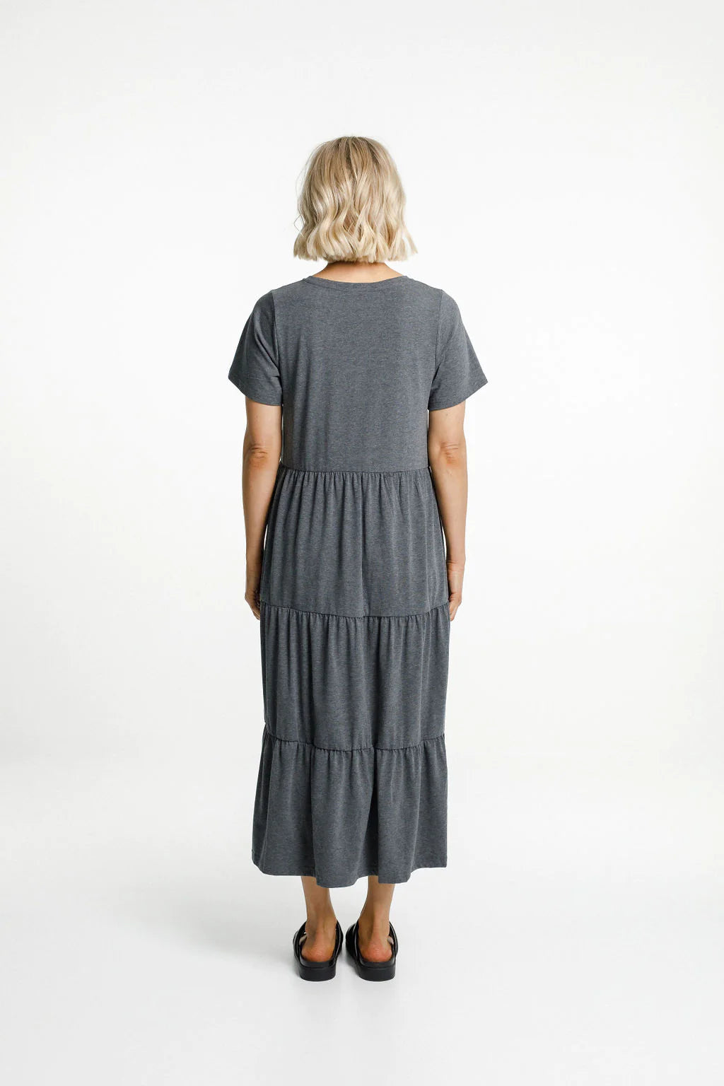 home-lee - Kendall S/S Dress - Charcoal