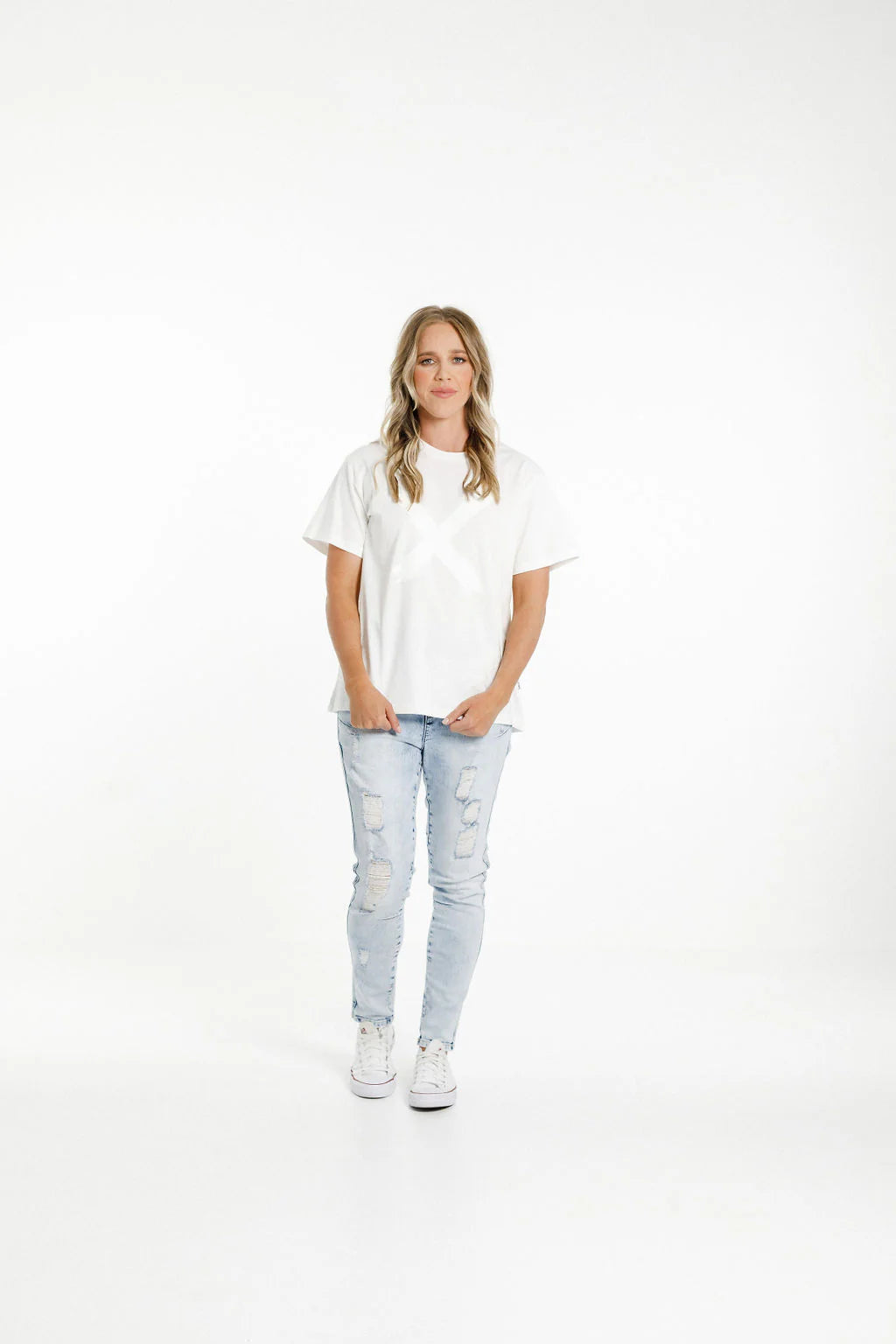 HomeLee CHRIS TEE - WHITE w TONAL X