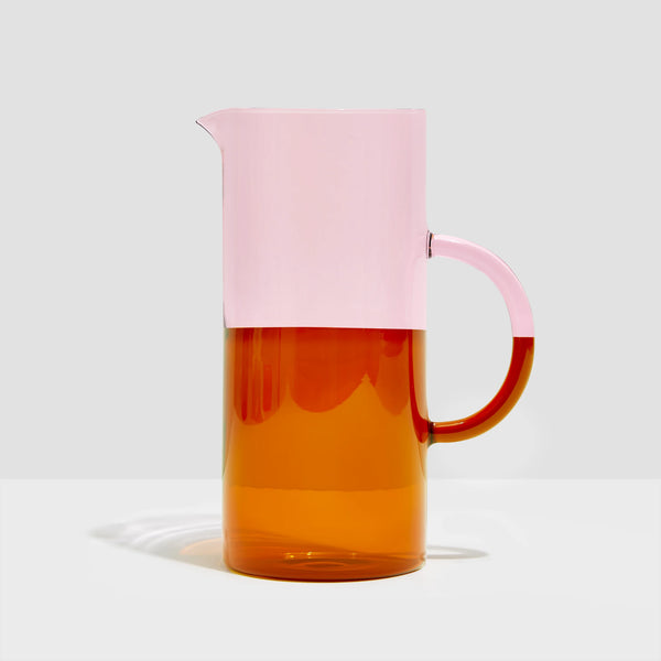 FAZEEK TWO TONE PITCHER - PINK + AMBER