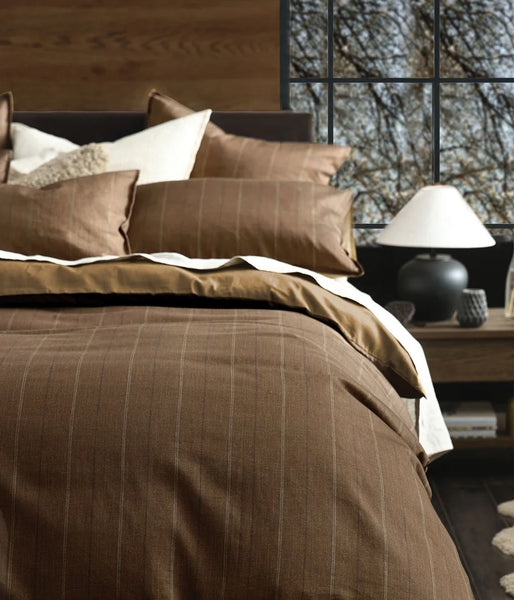 MM Linen - HEDGE DUVET - CHESTNUT