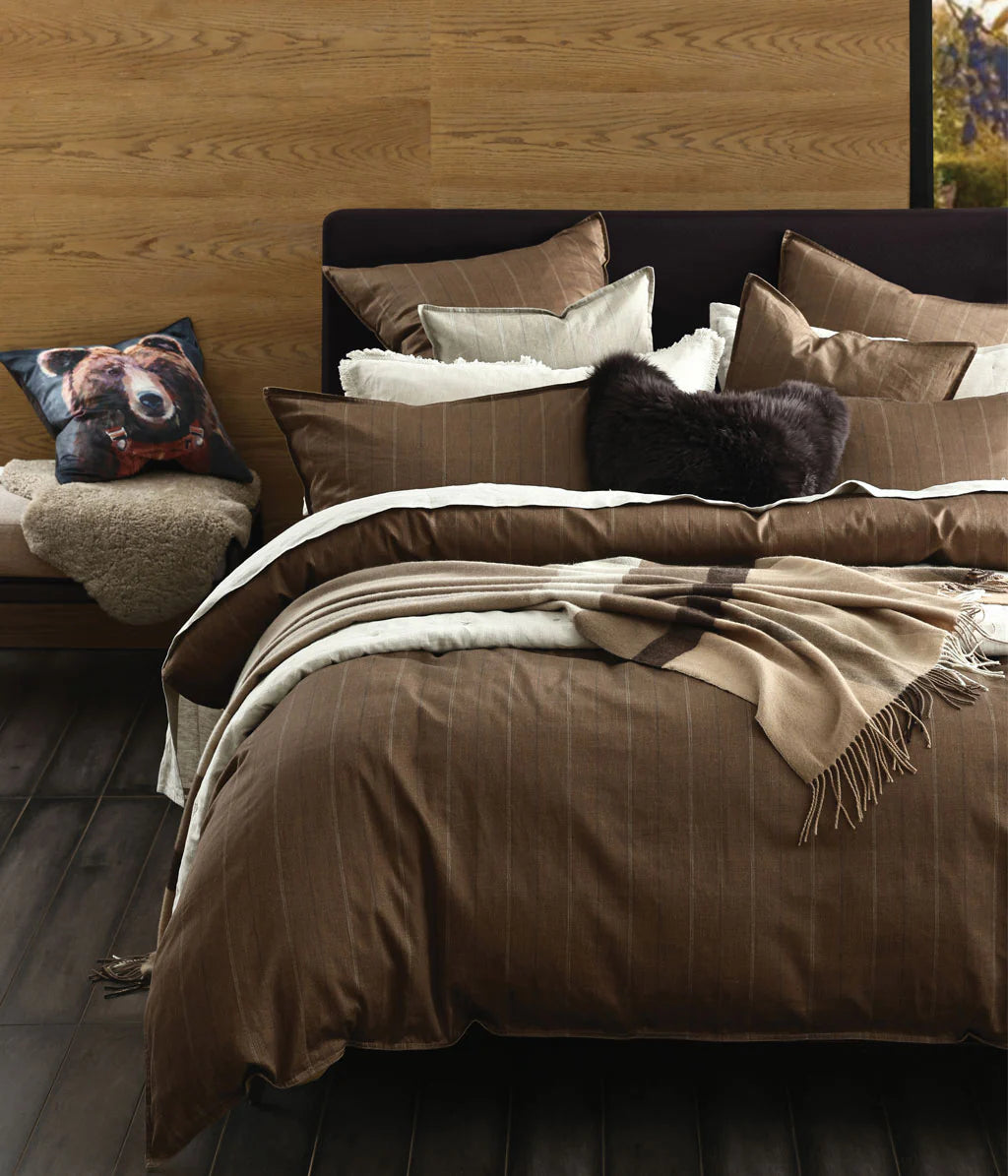 MM Linen - HEDGE DUVET - CHESTNUT
