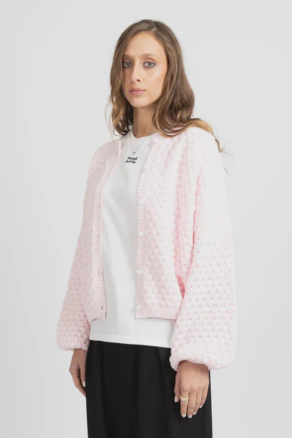 FEDERATION - HONEYCOMB CARDI - PINK