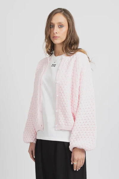 FEDERATION - HONEYCOMB CARDI - PINK