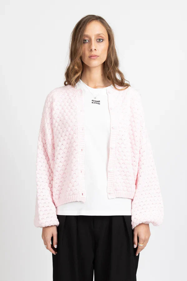FEDERATION - HONEYCOMB CARDI - PINK