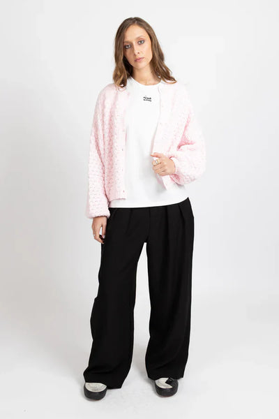 FEDERATION - HONEYCOMB CARDI - PINK