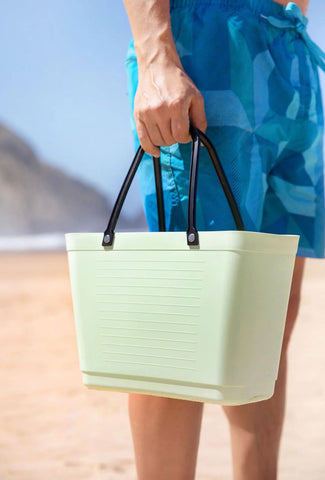 Small light Green ( LIME ) Hinza Bag - Green Plastic