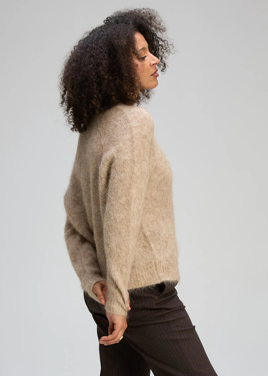 ZAKET & PLOVER - ALPACA CARDI - BARK