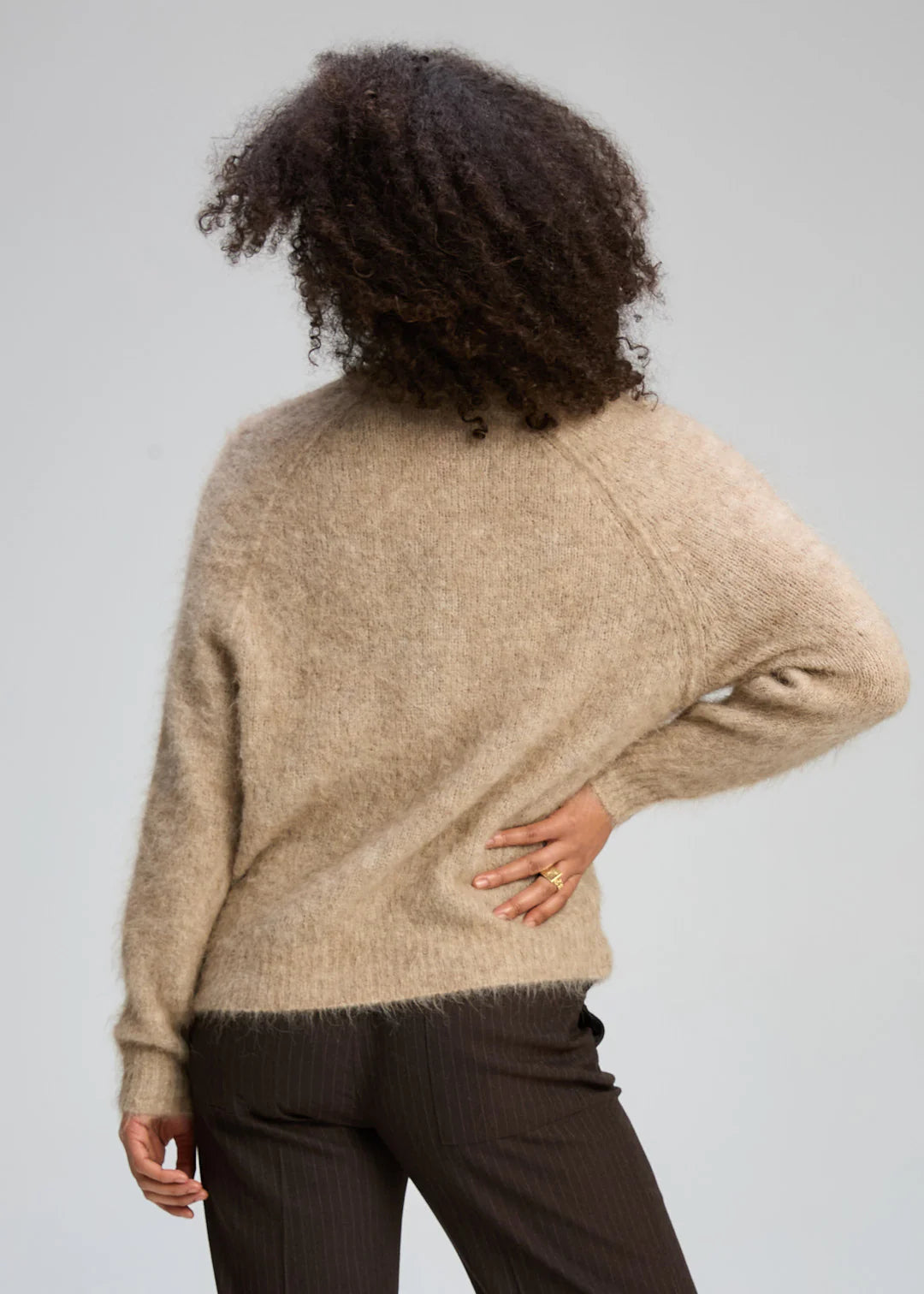 ZAKET & PLOVER - ALPACA CARDI - BARK