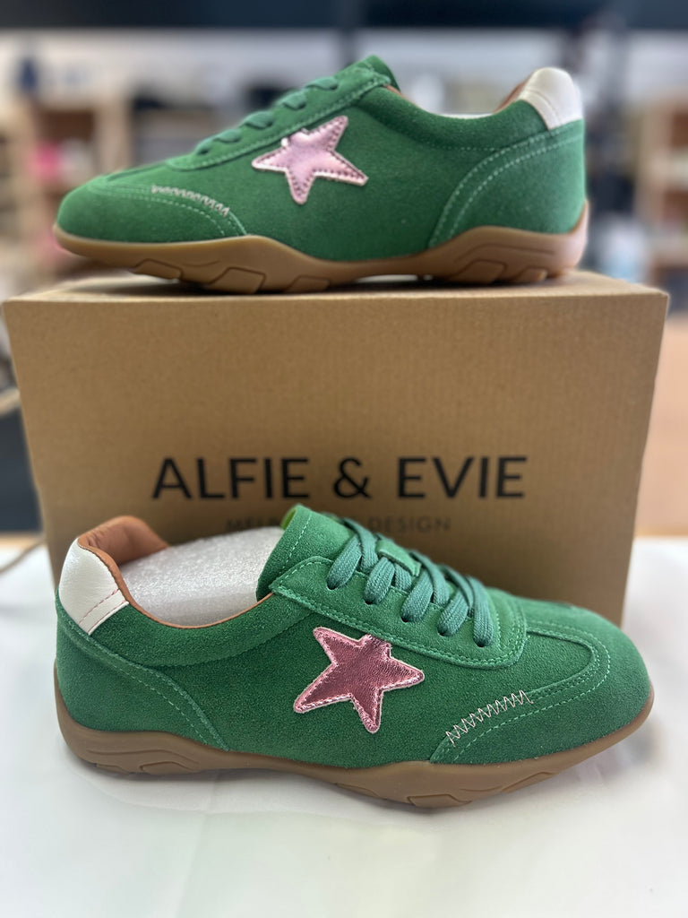 ALFIE & EVIE - TRUCE - GREEN SUEDE PINK