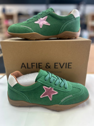 ALFIE & EVIE - TRUCE - GREEN SUEDE PINK