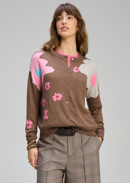 ZAKET & PLOVER - PETAL PLAY CARDI - BARK