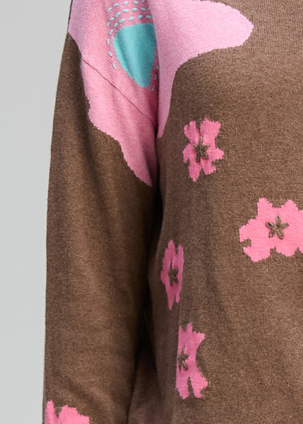 ZAKET & PLOVER - PETAL PLAY CARDI - BARK