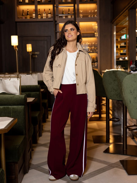 AUGUSTINE HALEY CROP TRENCH COAT - CARAMEL