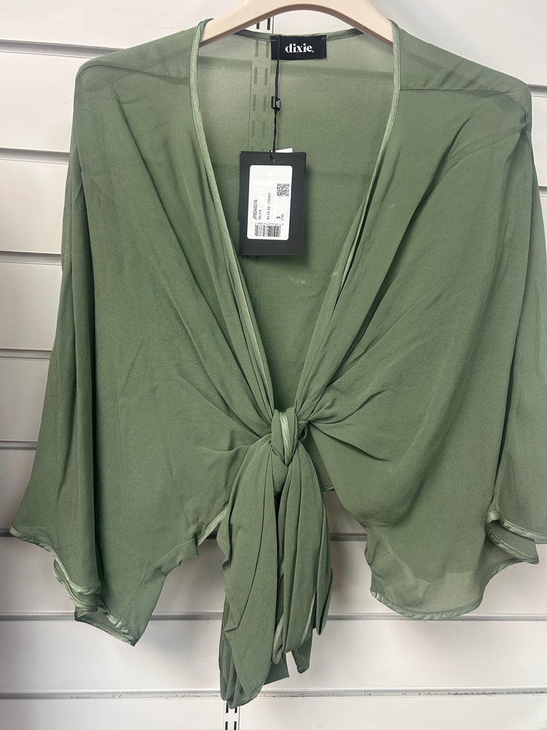 DIXIE - BEAUTIFUL WRAP TOP - SALVIA ( GREEN )