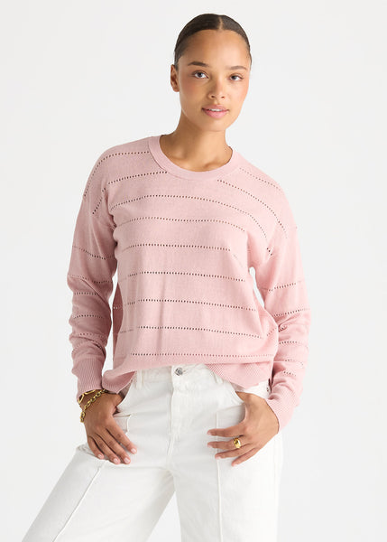 LD & CO TEXTURED LINEN JUMPER - ROSE