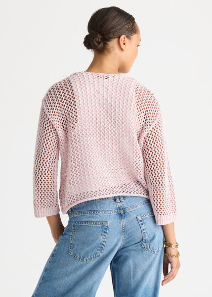 LD & CO COLOUR MIX CARDI - ROSE