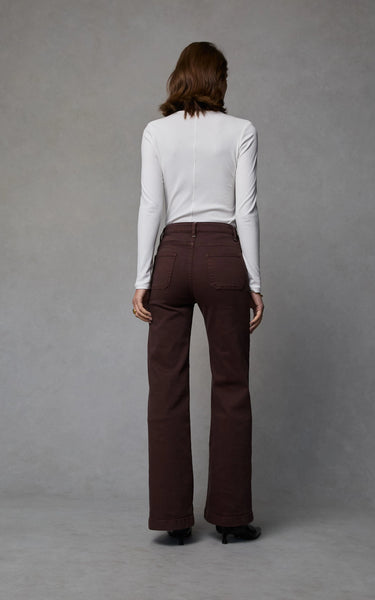 DRICOPER -INDY HIGH RISE WIDE LEG JEANS - FRENCH ROAST
