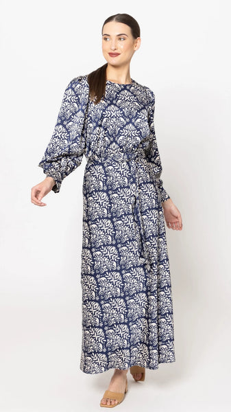 Seeking Lola - WHIMSICAL MAXI DRESS - SPANISH NAVY