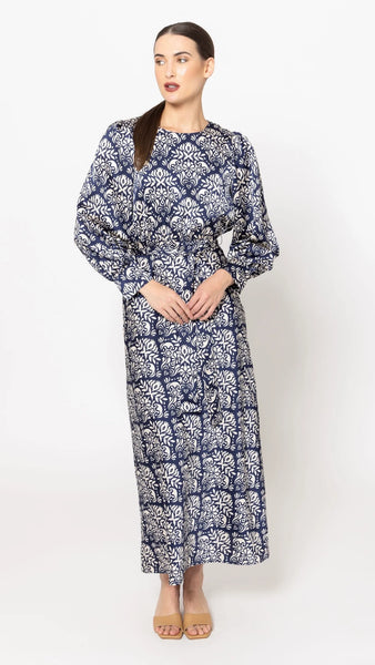 Seeking Lola - WHIMSICAL MAXI DRESS - SPANISH NAVY