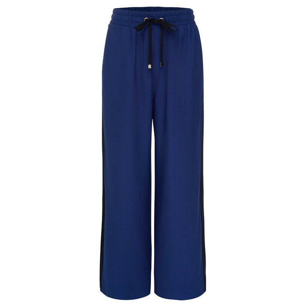 MOKE - INDIANA WOMEN'S WIDE LEG PANT - HERITAGE BLUE w BLACK STRIPE