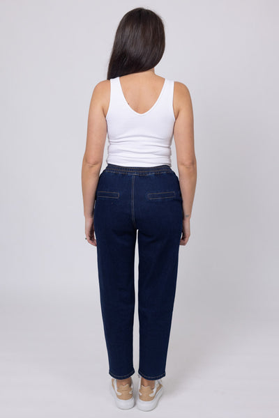 Honey Denim TALIA DENIM JOGGER -DARK BLUE