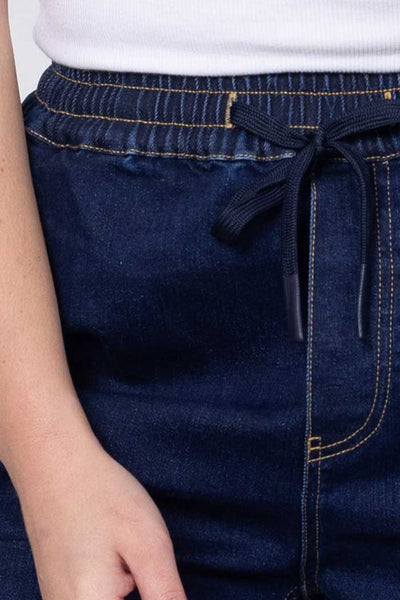 Honey Denim TALIA DENIM JOGGER -DARK BLUE