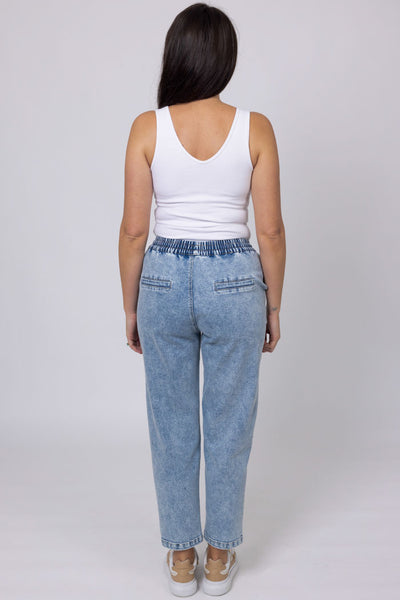 Honey Denim TALIA DENIM JOGGER - LIGHT BLUE