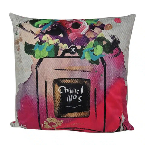 Le Forge - ART CUSHION - VELVET PINK - No5 FLORAL