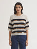 NICE THINGS - SWEATER - BROKEN STRIPES - NAVY