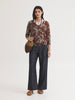 NICE THINGS - SWEATER - PENELOPE FLOWERS AQUA/BROWN