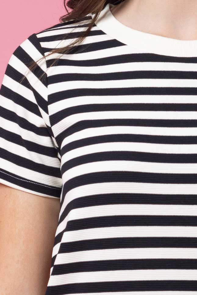 CHARLO JORDYN TEE - BLACK STRIPE