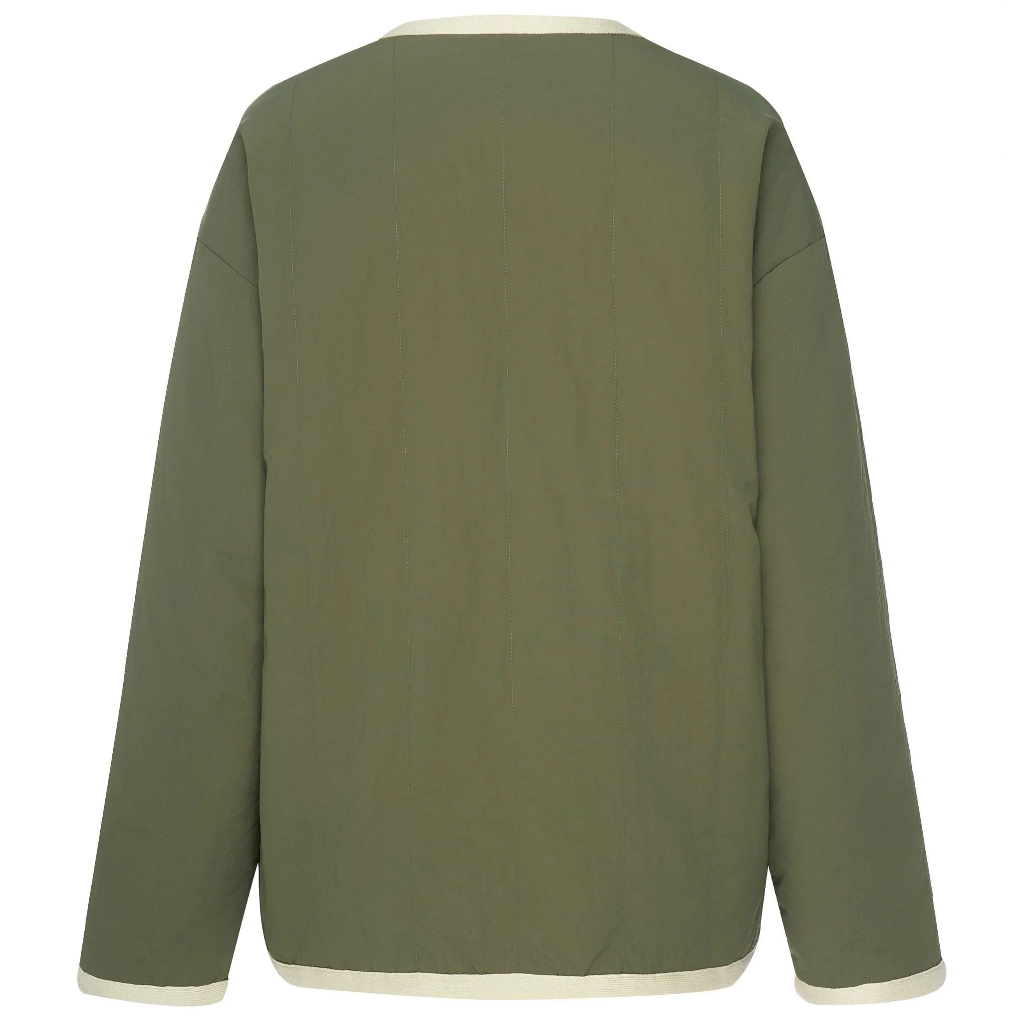 MOKE - JUNIPER WOMEN'S REVERSIBLE JACKET - OLIVE GREEN/CREAM