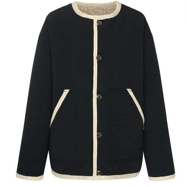 MOKE - JUNIPER WOMEN'S REVERSIBLE JACKET - BLACK/CREAM