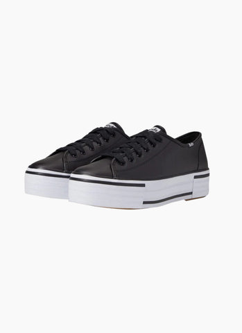 KEDS - Triple Up Leather-Foxing - Black