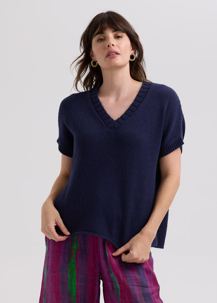 LD & CO - TEXTURE V TOP - MARINE