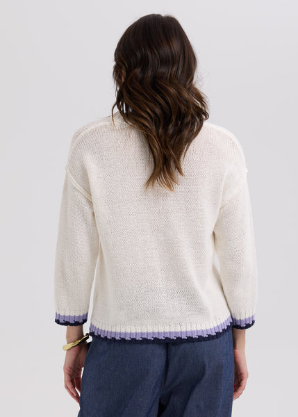 LD & CO - TEXTURE CARDI - WHITE