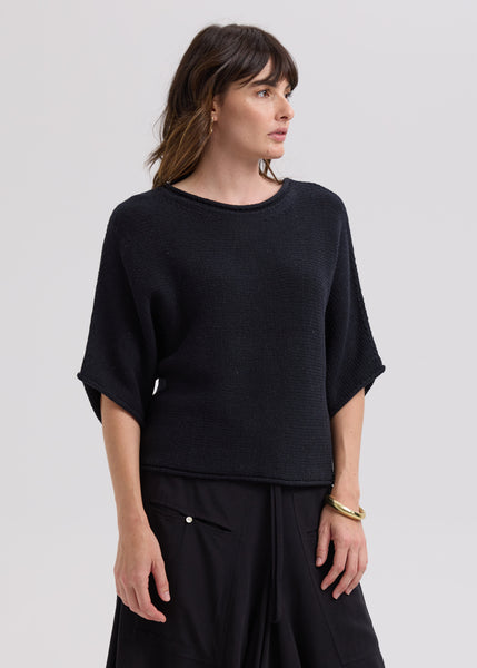 LD & CO - TEXTURE JUMPER - BLACK