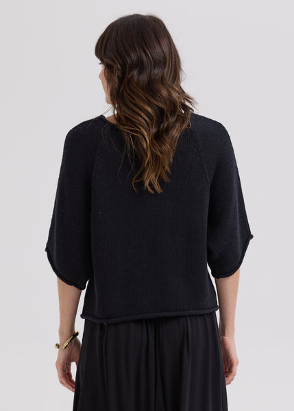 LD & CO - TEXTURE JUMPER - BLACK