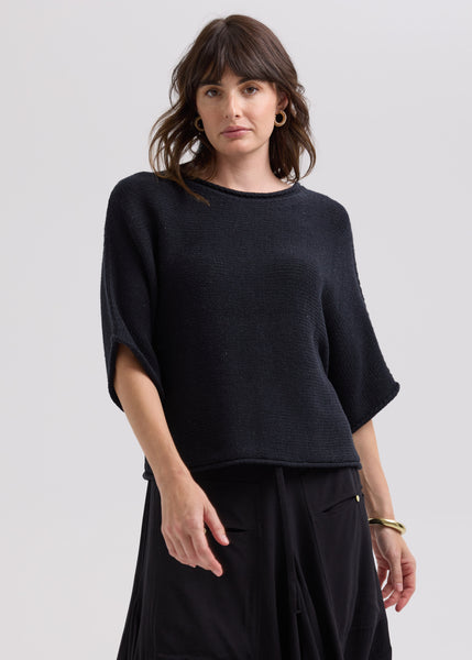 LD & CO - TEXTURE JUMPER - BLACK
